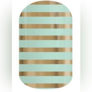 Jamberry “Mint Green & Gold Pinstripe